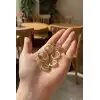 316L Çelik Gold Renk Su Yolu Halka Küpe Seti