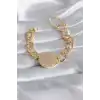 316L Çelik Gold Renk Tam Altın Model Samanyolu Kadın Bileklik