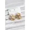 316L Çelik Gold Renk Vintage Kadın Küpe
