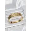 316L Çelik Gold Renk Vintage Model Kadın Kelepçe Bileklik