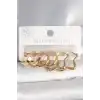 316L Çelik Gold Renk Yıldız Halka Model Kadın Küpe Seti