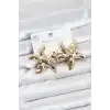 316L Çelik Gold Renk Yıldız Model Kadın Küpe