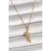 316L Çelik Gold Renk Zincir Sarılma Model Kadın Kolye