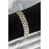 316L Çelik Gold ve Gümüş Renk 12 mm Kalınlık Erkek Bileklik