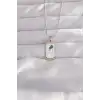 316L Çelik Gümüş Renk Beyaz Mineli Tarot Kolye