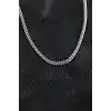 316L Çelik Gümüş Renk Foxtail Model Zincir Erkek Kolye