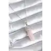 316L Çelik Gümüş Renk Pembe Taşlı Kadın Kolye