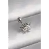 316L Çelik Gümüş Renk Zirkon Taşlı Güneş Tragus Piercing