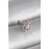 316L Çelik Gümüş Renk Zirkon Taşlı Kalp Tragus Piercing