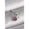 316L Çelik Gümüş Renk Zirkon Taşlı Tragus Piercing