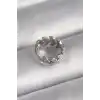 316L Çelik Gümüş Renk Zirkon Taşlı Yaprak Model Tragus Piercing