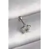 316L Çelik Gümüş Renk Zirkon Taşlı Yıldız Model Tragus Piercing