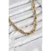 316L Çelik Halat Model Gold Renk Kadın Kolye