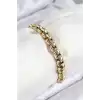 316L Çelik Halat Zincir Model Gold Renk Kadın Bileklik