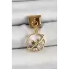 316L Çelik Sallantılı Zirkon Taşlı Satürn Model Gold Renk Nomination Charm