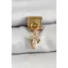 316L Çelik Sallantılı Zirkon Taşlı Yengeç Model Gold Renk Nomination Charm