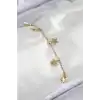 316L Çelik Sıralı Yıldız Model Gold Renk Kadın Bileklik