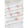 316L Çelik Zincir Gold Pembe Renk Yonca Kadın Kolye