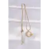 316L Çelik Zincir Gold Renk Ay Yıldız Unisex Kolye