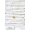 316L Çelik Zincir Gold Renk Kanatlı Kalp Model Kadın Kolye