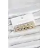 316L Çelik Zirkon Taşlı Gold Halka Küpe Seti