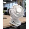 360 Derece Dönebilen Mandallı Şarjlı Mini Masa Fanı