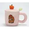 3D Capybara Desenli Porselen Kupa Bardak