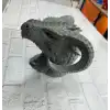3D Ejderha Başı Heykeli Koleksiyonluk Dekoratif Figür 22x17 cm