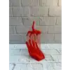 3D El İnsan Figürü Kırmızı Minimal Modern Ev ve Ofis Dekoru 12x18 cm