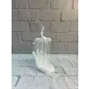 3D El Üzerinde İnsan Figürü Beyaz Minimal Masa Üstü Dekor