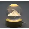 3D İstanbul Temalı Kristal Cam Küre Led Lamba Model 2