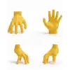 3D Sarı El Heykeli 17x16 cm Raf ve Masa Üstü Dekor