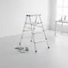 4+4 Çift Basamaklı Alüminyum Metal Merdiven