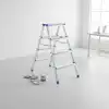 4+4 Çift Basamaklı Alüminyum Metal Merdiven