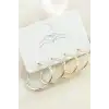 4 Adet Boru Halka Küpe