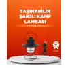 4 Fonksiyonlu Dekoratif Kamp Lambası – Tungsten Ampul, USB Çıkışlı