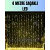 4 Metre Yılbaşı Şelale Led Perde Işık Ev Bahçe Dekor