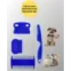4 Parçalı Evcil Hayvan Tarak Seti – Paslanmaz Çelik Dişli, Ergonomik Saplı