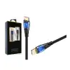 45W USB-C Lightning Işıklı Şeffaf Kablo Hızlı Şarj, Dayanıklı Tasarım, iPhone ve iPad Uyumlu