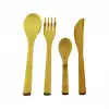 4pcs  Ahşap Bambu Mutfak Seti  2 Kaşık - Çatal - Bıçak Bx40