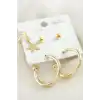 5 Adet Yıldız Boru Halka Küpe 2,5 cm