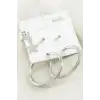 5 Adet Yıldız Boru Halka Küpe 3,5 cm