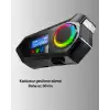 500mAh Bataryalı Bluetooth 5.4  İnterkom LED Ekranlı FM Destekli
