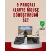 5’i 1 Arada Mobil Oyun Seti Klavye Mouse Dönüştürücü iOS & Android
