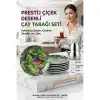 6lı Çiçek Desenli Kırılmaz Çay Tabağı Seti | Lüks Plastik Sunum Tabağı 723189