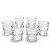 6lı Kurukafa Şeffaf Cam Shot Bardağı Seti 9x8 cm
