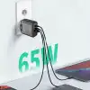 65W Hızlı Şarj Edebilen TYPE C uçlu Şarj Aleti