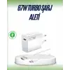 67 Watt Çift Turbo Şarj Adaptörü  Reno 4 5 6 Uyumlu