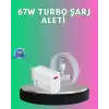67 Watt Güçlü Turbo Şarj Aleti Samsung Note 10 Note 20 Uyumlu