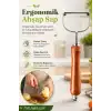 Ergonomik Ahşap Saplı Metal Meyve Sebze Soyacağı Tek Başlıklı Pratik Soyacak